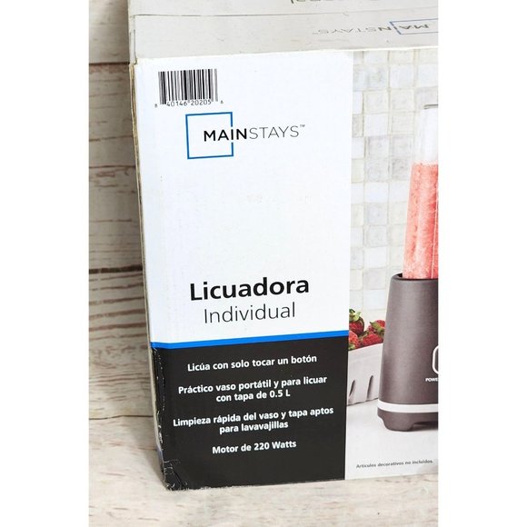 Mainstay 16oz Stainless Steel Personal Blender | Easy One-Touch Operation - Picture 9 of 9